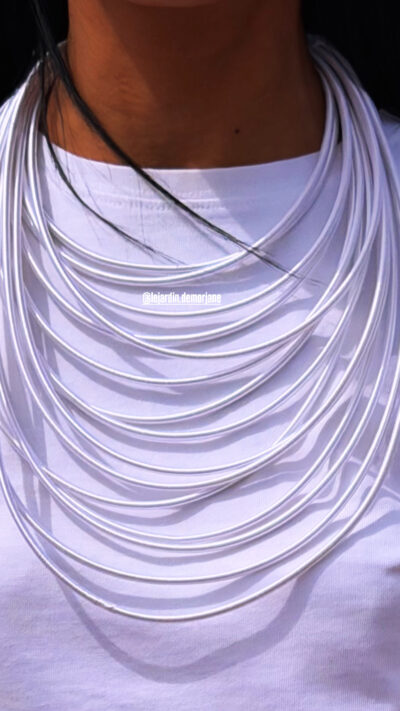 Collier Berbère Blanc 15 rangées