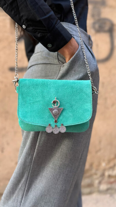 Pochette moyen modèle Tazerzit Vert d’eau