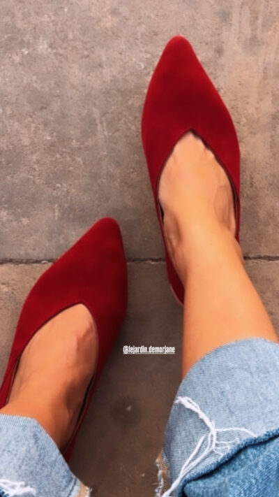 Slingbacks Cuir Velours