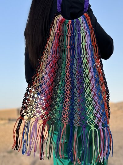 Sac filet Multicolore à franges