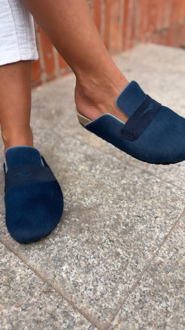 Mules Nomades Bleu Pétrole – Image 4