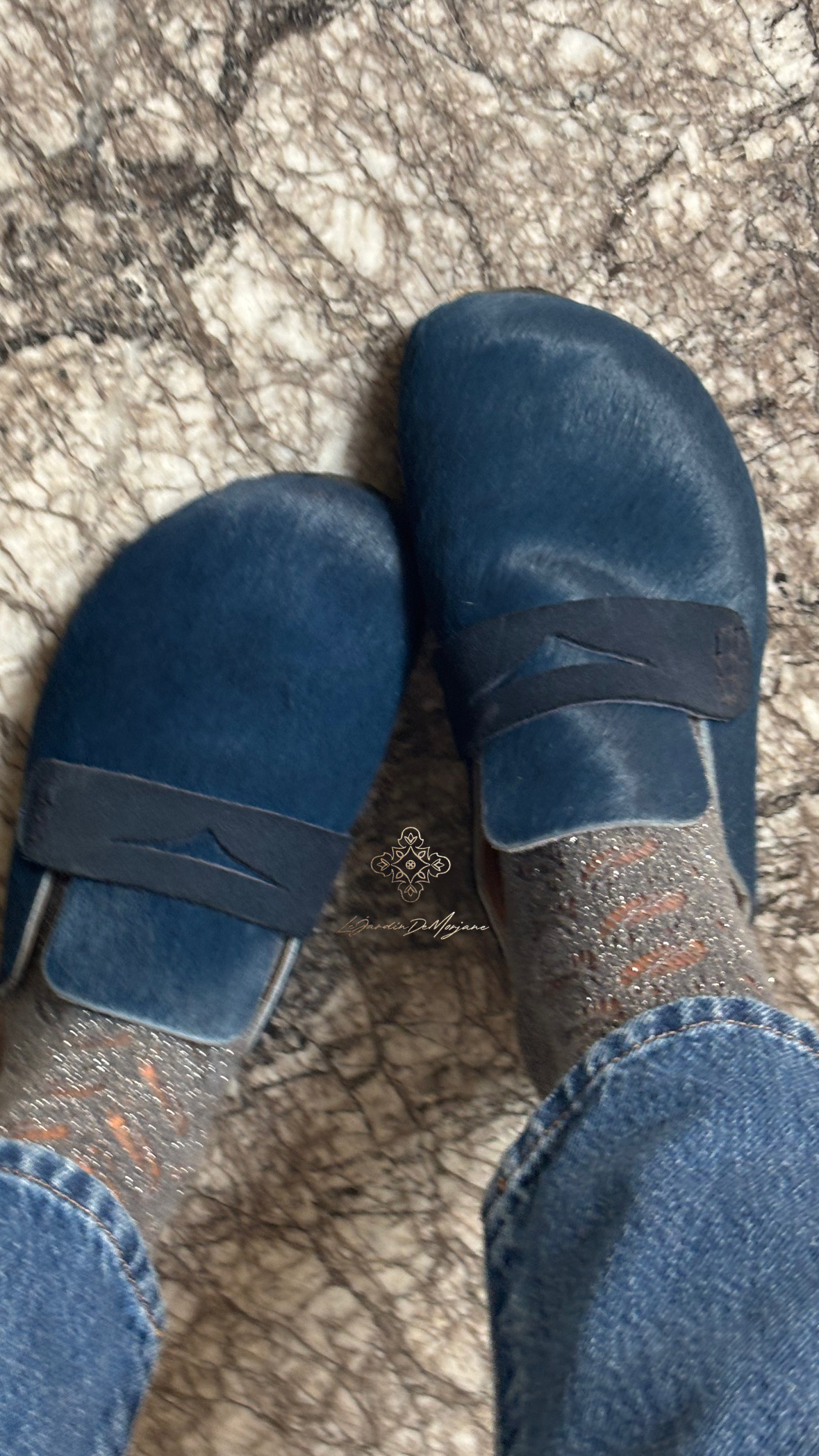 Les Mules Nomades Bleu Pétrole – Image 5