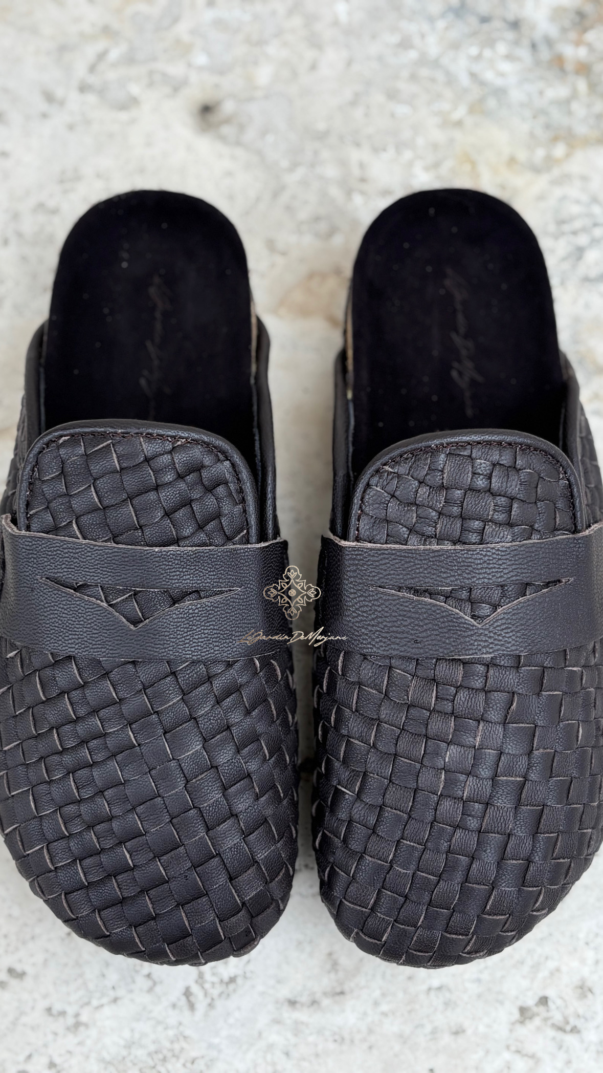 Mules Nomades Tressées Marron – Image 4