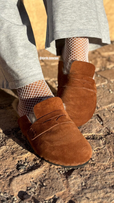 Mules Nomades Fourrées Camel